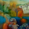Marion Lucka: Südlich, Öl, 30 x 40 cm (1990)