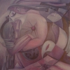 Marion Lucka: Die Totenvögel kommen, Öl, 100 x 130 cm (1996)