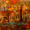 Marion Lucka:Traumland, Öl, 100 x 130 cm (1998)