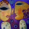 Marion Lucka: Verlorene Augen, Öl, 40 x 50 cm (2010)