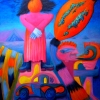 Marion Lucka: Vorahnung im Traum, Öl, 60 x 70 cm (1997)