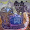 Marion Lucka: Wüstenkatze, Öl, 60 x 60 cm (2012)