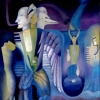 Marion Lucka: Wiederkommen, Öl, 80 x 90 cm (1992)