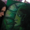 ...mit dem Acrylgemälde "Melancholie" von 1996