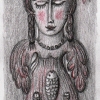 Marion Lucka: Bleistiftzeichnung "Anderer Enge" 7 x 10 cm (2017)