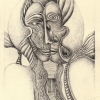 Marion Lucka: Paar, Bleistift, 10 x 15 cm (2009)