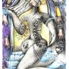 Marion Lucka: Frau, Buntstift (2010)
