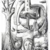 Marion Lucka: Apfelbaum, Bleistift (2003)