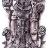 Marion Lucka: Augenbaum, Tusche (2012)