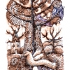Marion Lucka: Baumbraun, Tusche (2011)