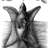 Marion Lucka: Fischvogel, Bleistift (2000)