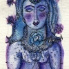 Marion Lucka: Tuschezeichnung Blauengel (2012)