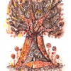 Marion Lucka: Herbstbaum, Tusche (2012)