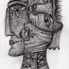 Marion Lucka: Katzenkopf, 6 x 10 cm (2016)