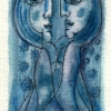 Marion Lucka: Märzpaar, Aquarell (2016)