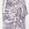 Marion Lucka: Bleistiftzeichnung " Maitag" 10 x 15 cm (9. Mai 2018)
