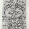 Marion Lucka: Bleistiftzeichnung " Junimorgen" 7 x 11 cm (2018)