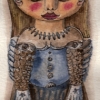 Marion Lucka: Novemberpuppe, Tusche/Aquarell (2014)