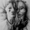 Marion Lucka: Schmerz; Bleistift (1984)