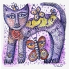 Marion Lucka: Tuschezeichnung Sommerkatze (2011)