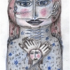 Marion Lucka: Sonntagsengel, Buntstift (2015)
