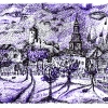 Marion Lucka: Thierstein,Tuschezeichung (2010)